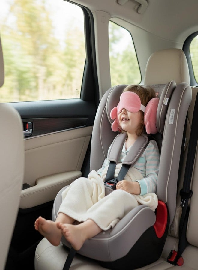 EGNORE 2 in 1 Travel Pillow with Eye Mask, Perfect Size for Travel, Soft Memory Foam Neck & Lumbar Support Pillow use in Flights, Car, Train, Office & Home Relaxation - Image 2