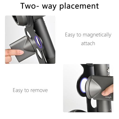 Lasvea Hair Dryer Holder for Dyson Supersonic,Pure Cast Iron Magnetic Stand Holder with Power Plug Cable Organizer(Suit for Laifen), Over 50% Thicker Base for Enhanced Stability,4 Magnet Ring for - Image 4