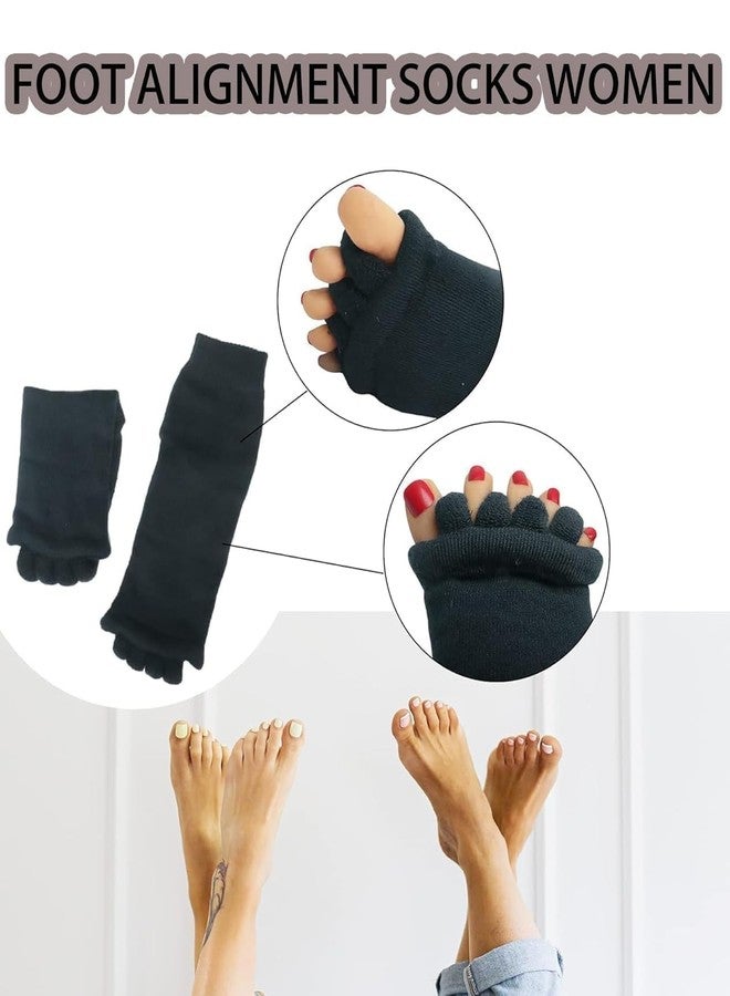VINATOSLA Foot Alignment Socks Men & Women | Five Toe Separator | Foot Pain Relief | Bunion Corrector | Plantar Fasciitis | Improving Posture & Increasing Flexibility | Free Size | 1 Pair - Image 5