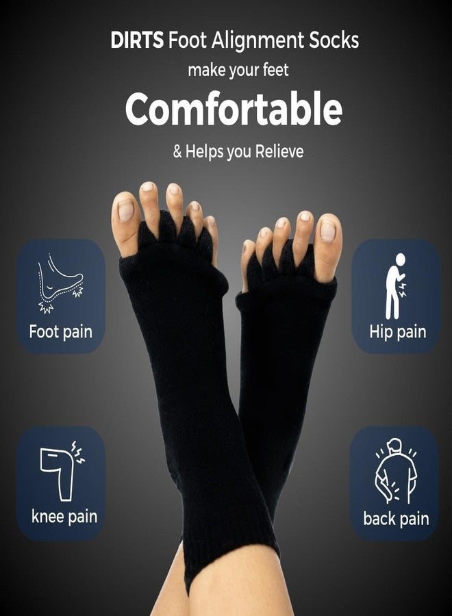 VINATOSLA Foot Alignment Socks Men & Women | Five Toe Separator | Foot Pain Relief | Bunion Corrector | Plantar Fasciitis | Improving Posture & Increasing Flexibility | Free Size | 1 Pair - Image 3