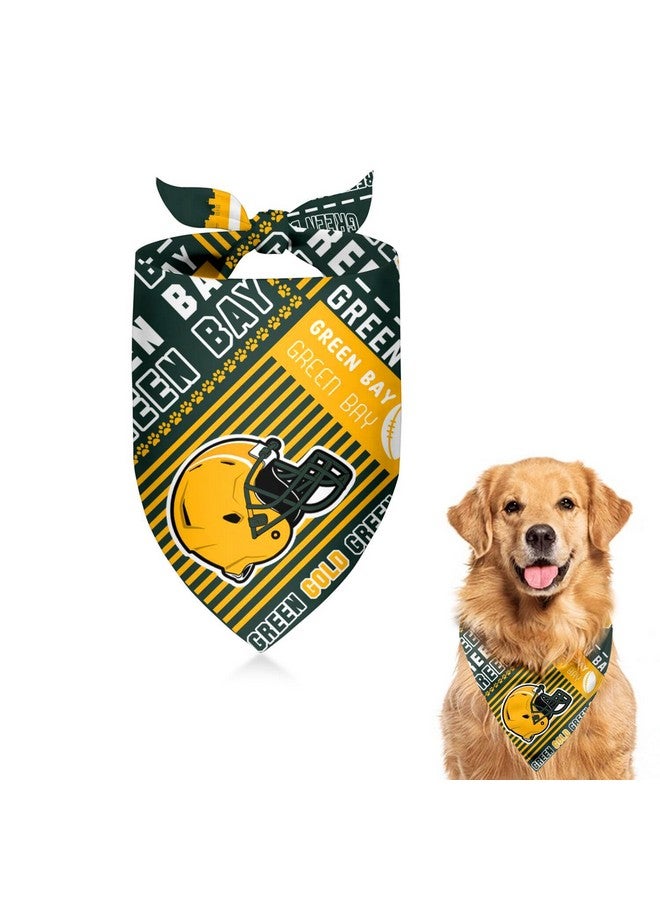 Pet Dog Bandana for Dogs, Football Cats Cotton Reversible Triangle Bid Scarf Perfect Game Day Dog Gifts - Image 1