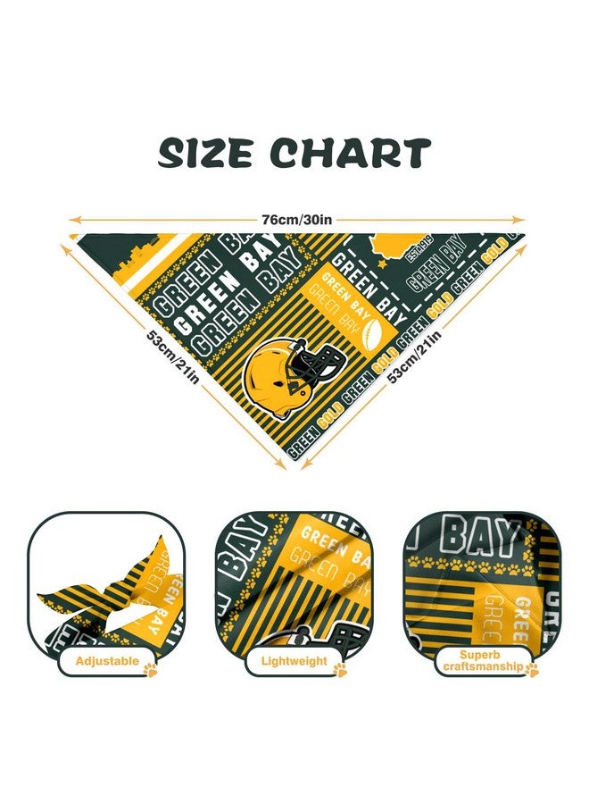 Pet Dog Bandana for Dogs, Football Cats Cotton Reversible Triangle Bid Scarf Perfect Game Day Dog Gifts - Image 3