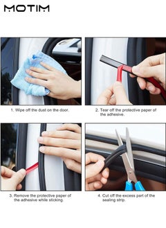 Motim 1 Roll Of 10 M Universal Car Seal Strip, B Shape, Self Adhesive Auto Rubber Seal Strip Weatherstrip, Car Window Door Engine Cover Sealing Strip, Noise Insulation  - Image 5