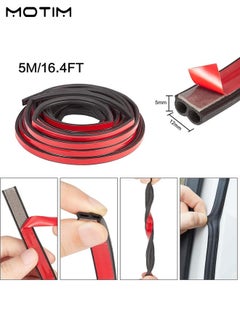 Motim 1 Roll Of 10 M Universal Car Seal Strip, B Shape, Self Adhesive Auto Rubber Seal Strip Weatherstrip, Car Window Door Engine Cover Sealing Strip, Noise Insulation  - Image 3