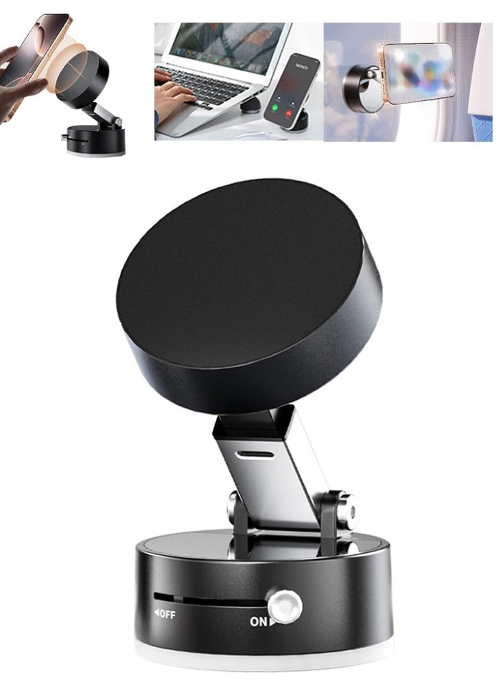 360° Rotatable Vacuum Suction Magnetic Car Phone Holder for Magsafe & Android Strong Grip Hands-Free Use in Car Gym Home  - Image 1