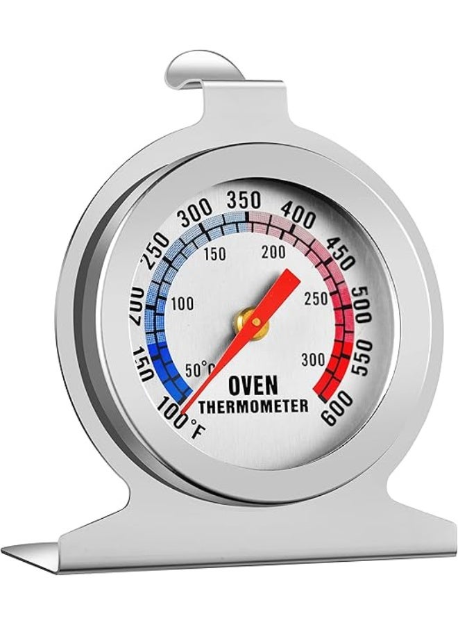 eWINNER Precision Oven Thermometers Large Dial Oven Grill Monitoring Cooking Thermometer with Dual-Scale 50-300°C/100-600°F for BBQ Baking, Hooks or Stands Alone Thermometers Durable Steel - Image 1
