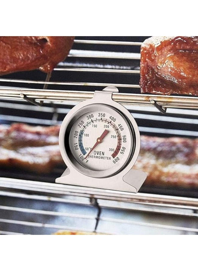 eWINNER Precision Oven Thermometers Large Dial Oven Grill Monitoring Cooking Thermometer with Dual-Scale 50-300°C/100-600°F for BBQ Baking, Hooks or Stands Alone Thermometers Durable Steel - Image 3