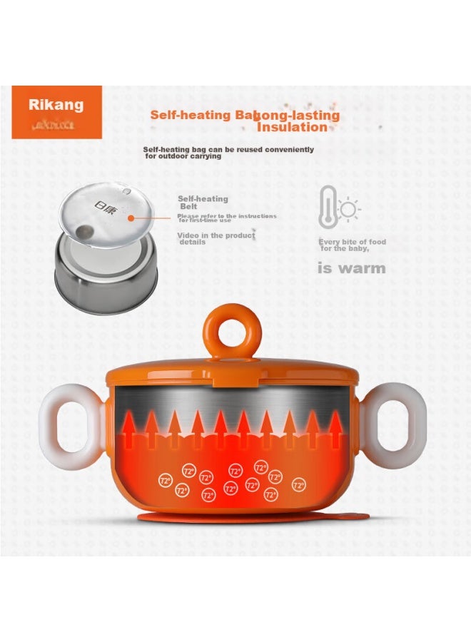 Rikang Children's Tableware Feeding Bowl, Baby Tableware Insulated Bowl, Stainless Steel Infant Bowl Rk-c1006 - Image 2