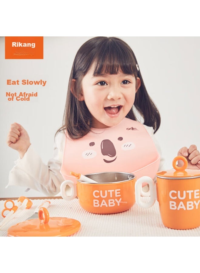 Rikang Children's Tableware Feeding Bowl, Baby Tableware Insulated Bowl, Stainless Steel Infant Bowl Rk-c1006 - Image 3