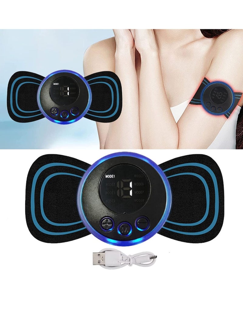 ELTRAZONE Body Massager,Neck Massage Machine Rechargeable Portable Wireless Mini Reusable Pain Relief EMS Massager with 8 Modes and 19 Levels for Shoulder,Arms,Legs  - Image 2