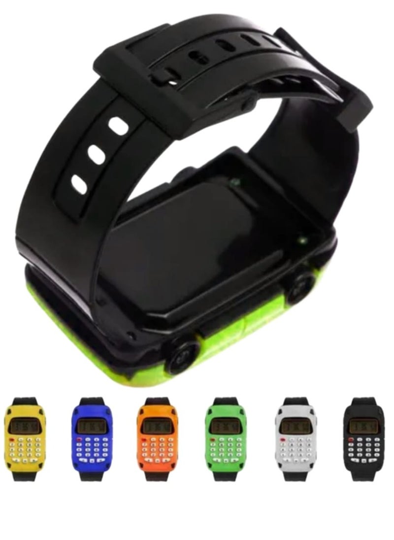 Generic - Kids rubber strap calculator digital colored wrist watch - Image 1
