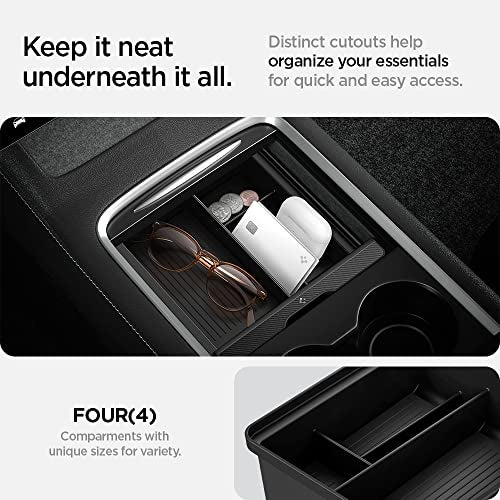 Spigen Center Console Organizer for Tesla Model Y (2021-2024) & Model 3 (2021-2023) [Not for Model Y Juniper 2025/26 and Model 3 Highland (2024/25)] - Image 3