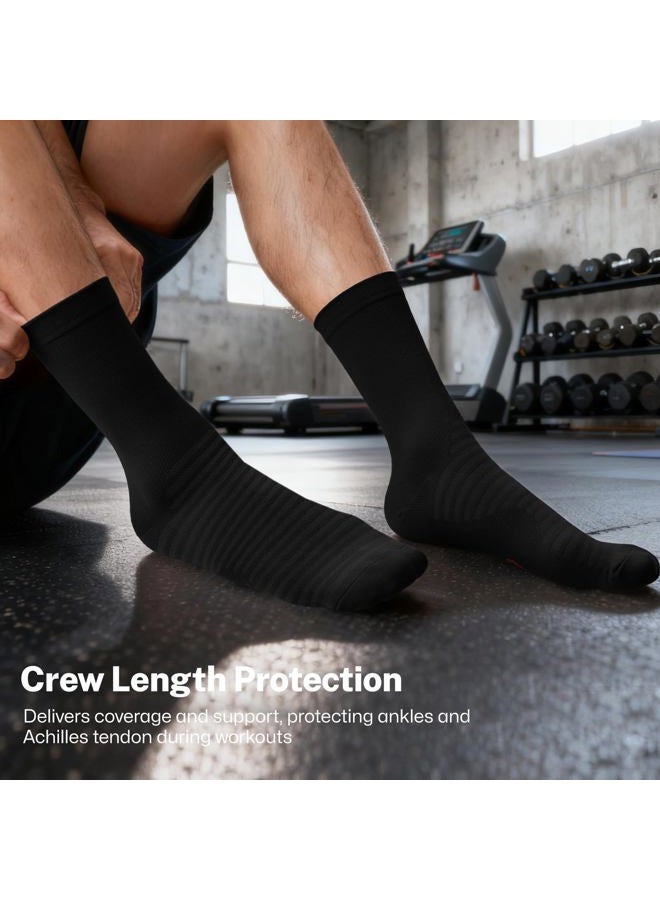 PAPLUS Compression Athletic Crew Socks (6 Pairs) for Men & Women - Image 3