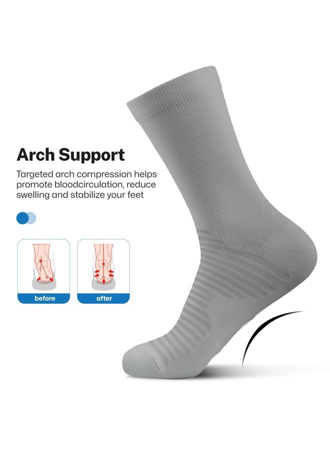PAPLUS Compression Athletic Crew Socks (6 Pairs) for Men & Women - Image 5