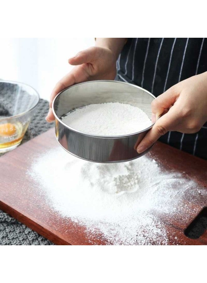 Direct Flour Sieve Stainless Steel Sieve Filter Mesh Corn Sieve Kitchen Baking Surface Luo 30 Mesh 40 Mesh-Specifications:Diameter 19.5CM Thickened 120 PCs/box - Image 2