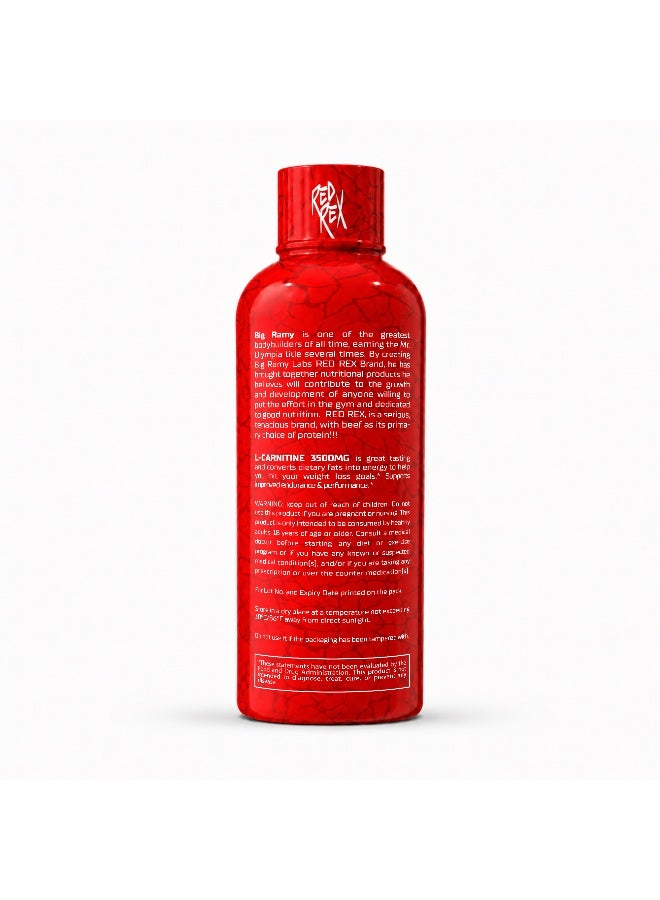 RED REX Liquid L-Carnitine Fat Burner - Fruit Punch Flavor - 480ml - for Fat Burning & Weight Management - Image 3