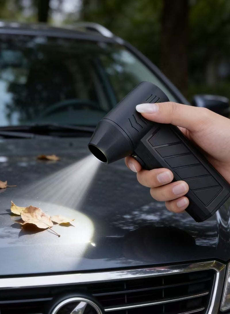 YAIUZGOO Cordless Handheld Powerful Blower, Electronic Air Blower, Cordless Leaf Blower, with Storage Bag, Air Blower Jet Fan LED Turbo Blower Turbo Violent Brushless Fan Outdoor Portable Mini Handheld Dryer - Image 3