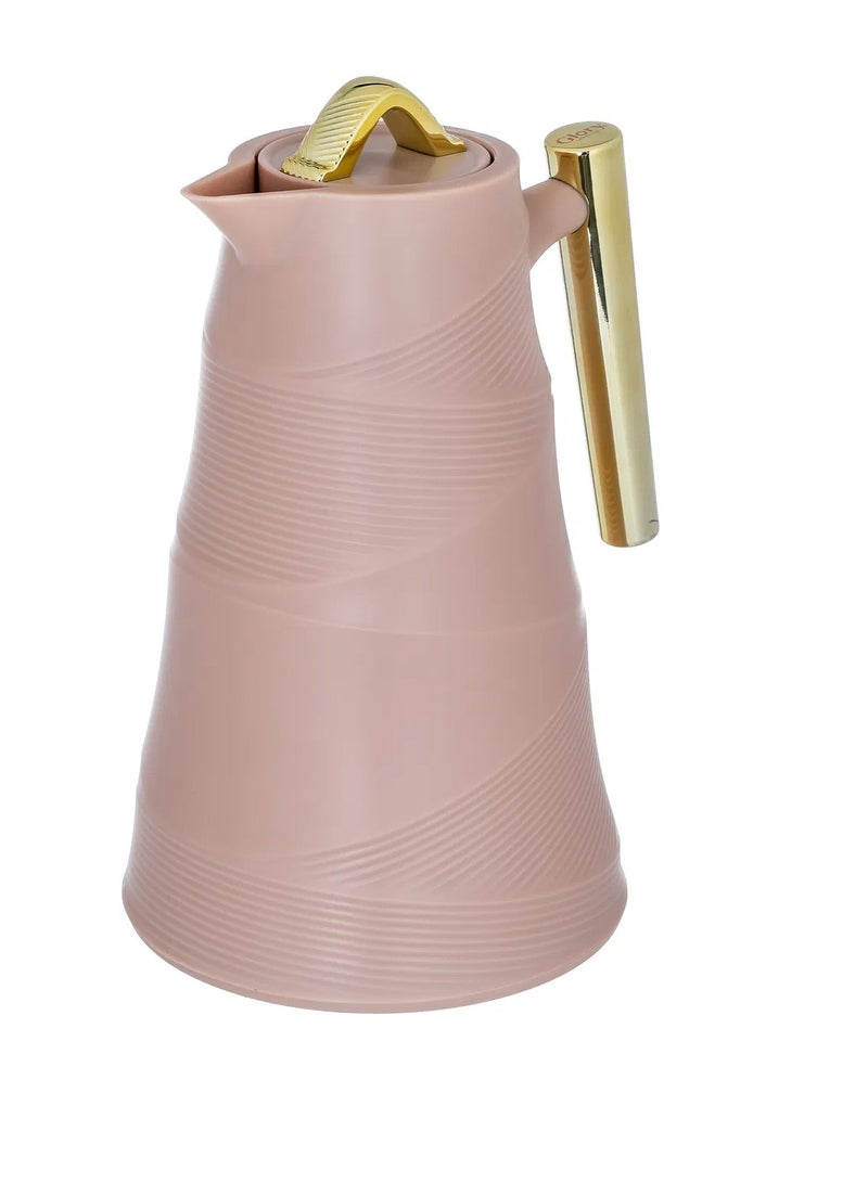 Alsaif Gallery Bamboo Glory Thermos, 1 liter, glass inner container - light brown - Image 3