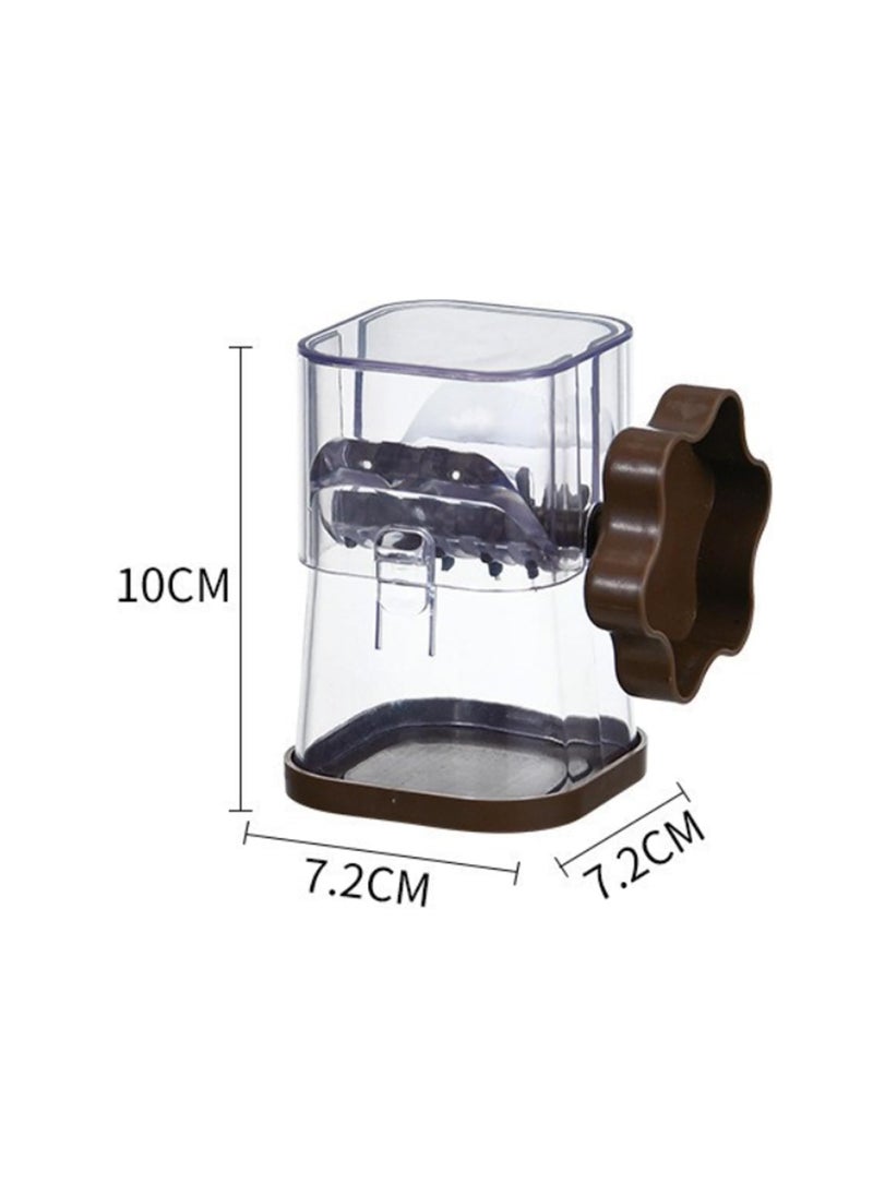 Manual Nut Chopper/Grinder/Crusher, Transparent Dried Fruit Crusher, Multifunctional Portable Nut Grinding Tool, Manual Chocolate Masher, 360 Degree Rotating Handle Kitchen Accessories (Dark Blue)