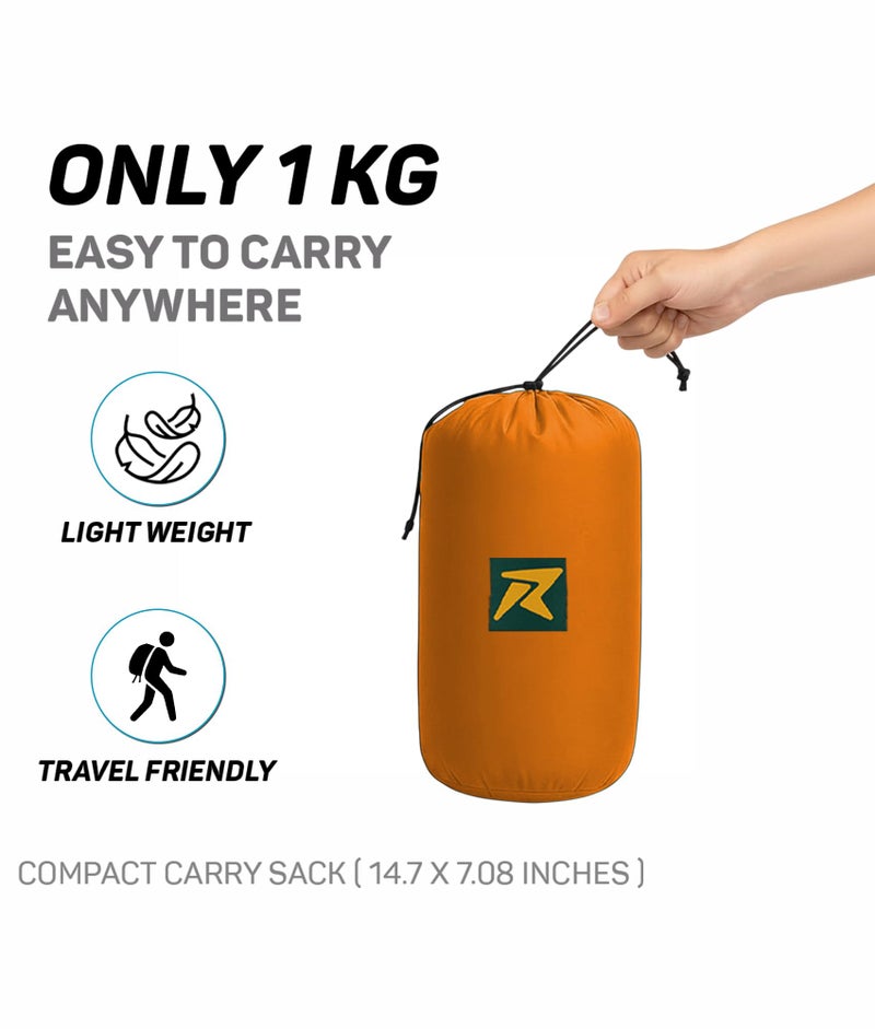 Rocksport Camplite +10°C to +20°C Mummy Shape Sleeping Bag for Camping, Hiking, Indoor & Outdoor, Warm Sleep Bag l Free Adventure Pass - Image 5