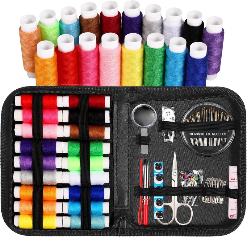 Style Keepers Sewing Kit [130/85/72] Pcs – All-in-One Portable Travel Organizer with Threads, Needles, Tools for Tailoring, DIY, Mending & Hand Sewing at Home or On-The-Go (85 Pcs) - Image 1