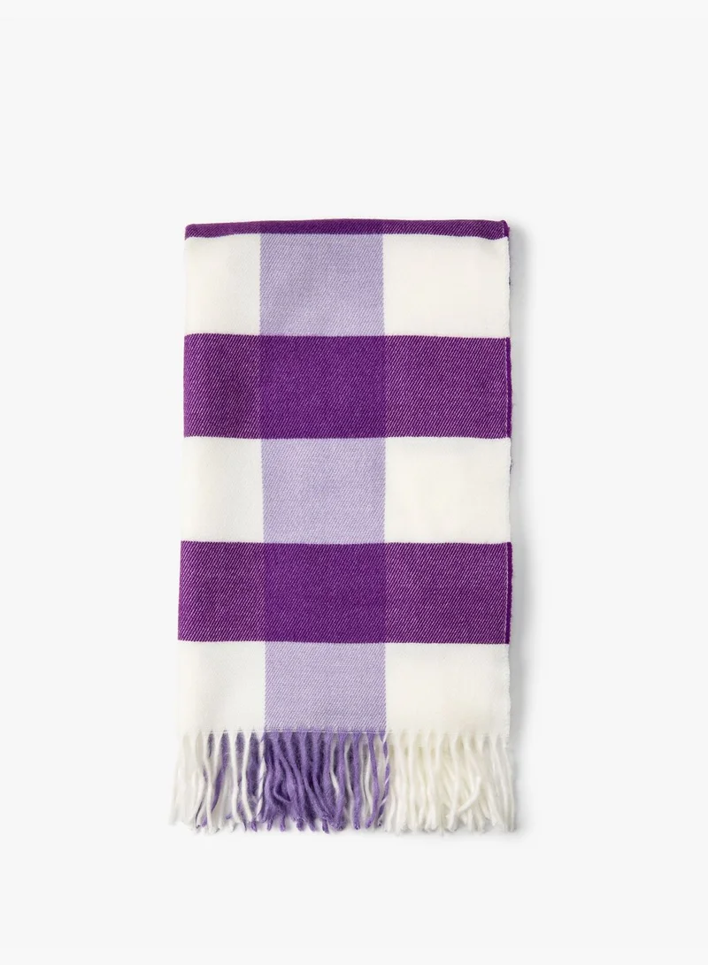 KOTON Soft Touch Tasseled Multicolor Scarf