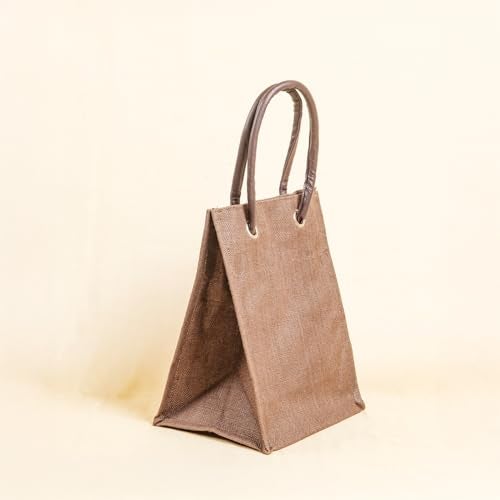 Jute Cottage Eco-Friendly Multipurpose Jute Bag for Men & Women | Plain Brown Tiffin, Grocery & Carry Tote | Handcrafted Sustainable Bag for Daily Use, Office, Travel - Image 2