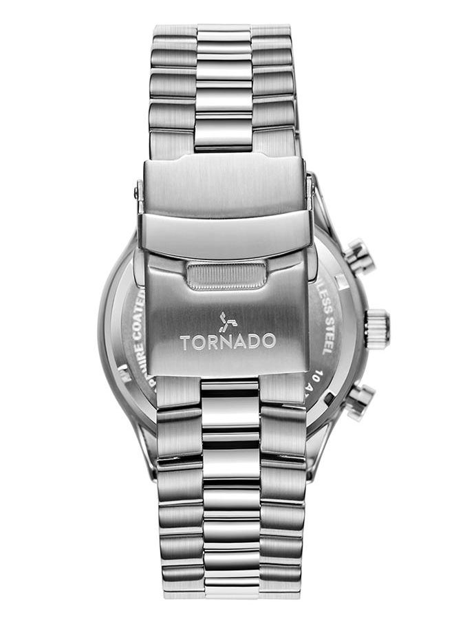TORNADO - Tornado CELESTIA ELITE Men's Japan Quartz Movement Watch, Chronograph Display and High Quality Solid Stainlesss Steel Strap - T6106B-SBSN, Silver - Image 1