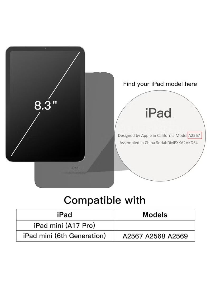 MIGOFAST Crystal Clear Protective Case For iPad mini A17 Pro 2024 Model 7th Generation  mini 6 2021 Model 6th Generation Powerful Magnetic Attachment Slim Trifold Stand Case Durable Protection - Image 2