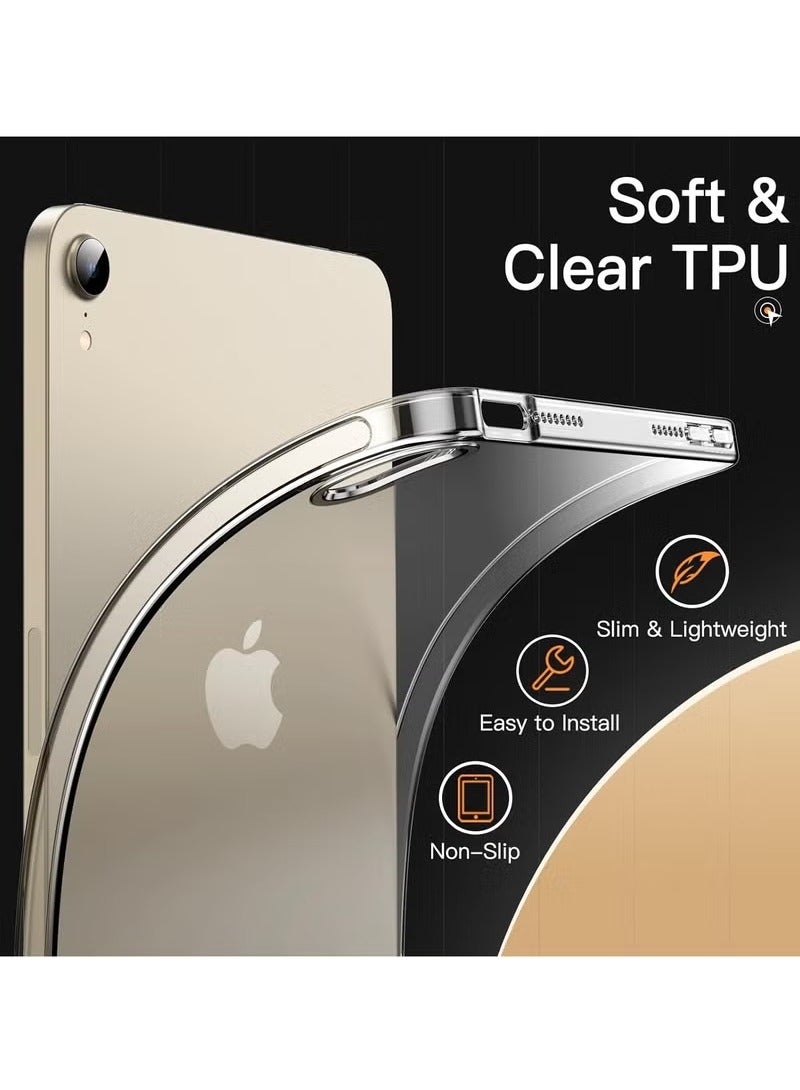 MIGOFAST Crystal Clear Protective Case For iPad mini A17 Pro 2024 Model 7th Generation  mini 6 2021 Model 6th Generation Powerful Magnetic Attachment Slim Trifold Stand Case Durable Protection - Image 3