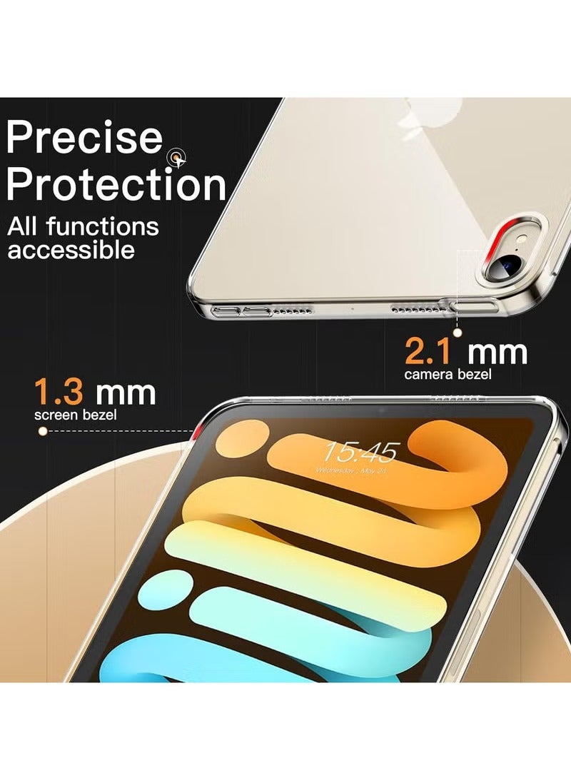 MIGOFAST Crystal Clear Protective Case For iPad mini A17 Pro 2024 Model 7th Generation  mini 6 2021 Model 6th Generation Powerful Magnetic Attachment Slim Trifold Stand Case Durable Protection - Image 5