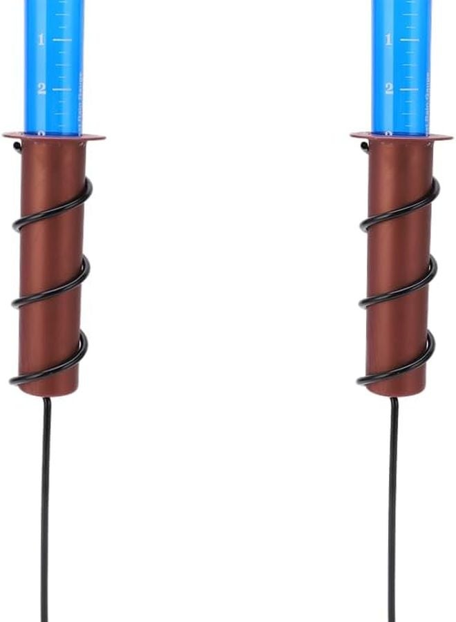 قطعتان من مقياس المطر بأرقام كبيرة للمنزل والحديقة والمناظر الطبيعية، سهل القراءة والمراقبة - Image 2