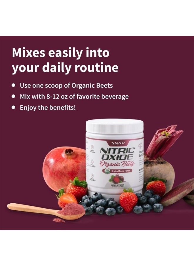 SNAP SUPPLEMENTS USDA Organic Beet Root Powder, 3-in-1 Nitric Oxide Supplement, Support Healthy Blood Circulation, 250g  - Image 2