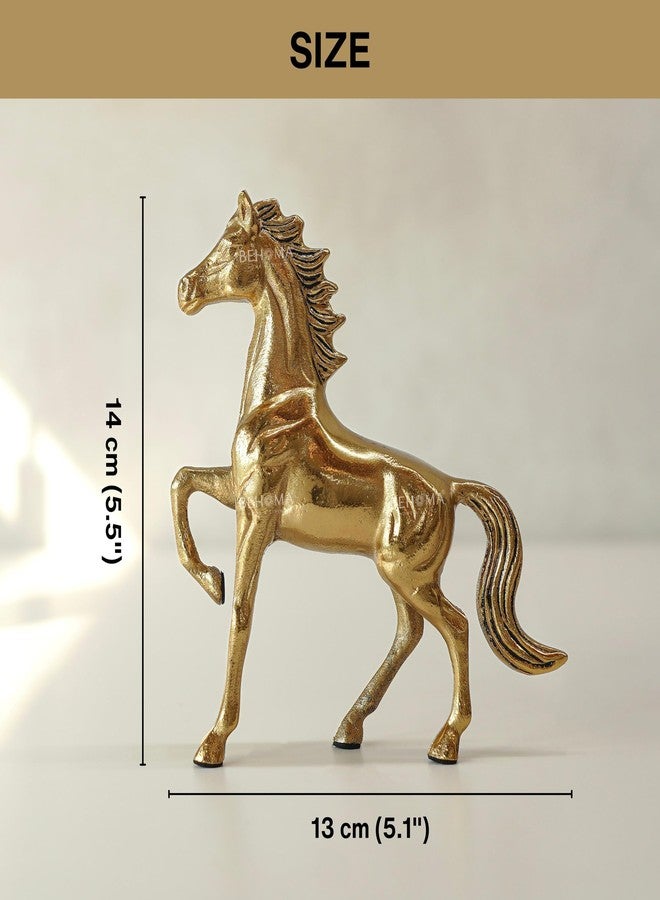 BEHOMA Aluminium Horse Decorative Figurine Showpiece with Gift Box | Elegant Modern Tabletop Art Showpiece for Living Room, Office, Bedroom, Shelf Display | Premium Home Decor Accent - Image 3