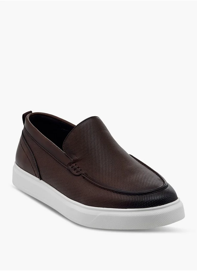 لي كوبر Men's Textured Slip-On Loafers