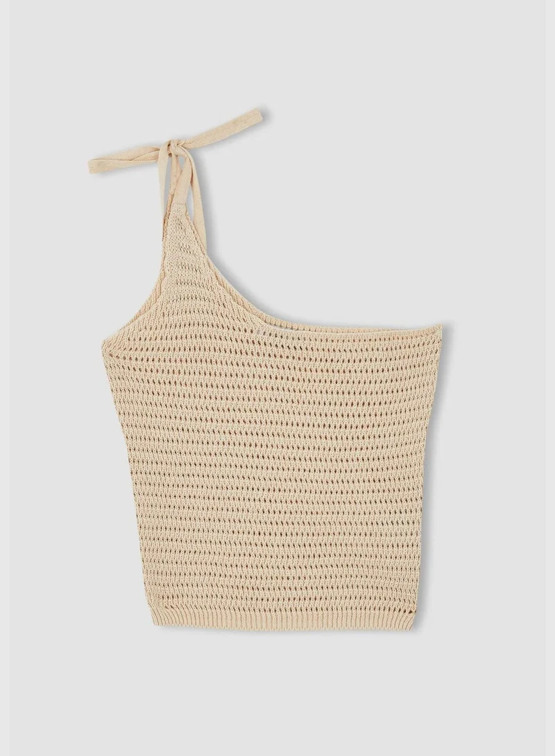 DeFacto Woman Slim Fit Square Neck Tricot Vest