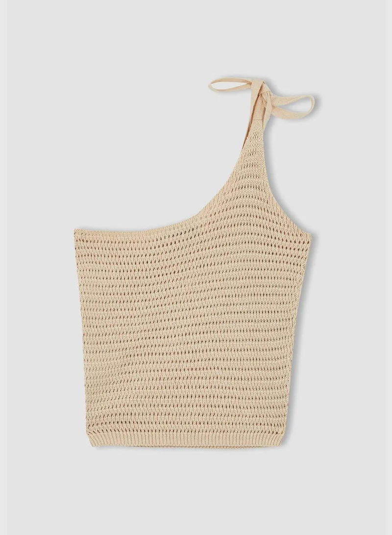 DeFacto Woman Slim Fit Square Neck Tricot Vest