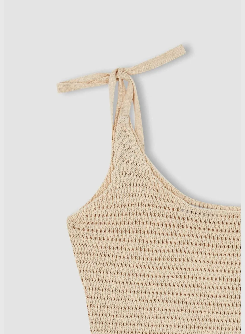 DeFacto Woman Slim Fit Square Neck Tricot Vest