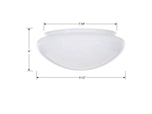 Satco 50-330 9.5-Inch Replacement Mushroom Glass Shade, 7-7/8 Inch Fitter, White (50/330) - Image 5