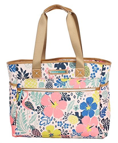 Lily Bloom Pattern 14 Inches Handbag for Women, Large Capacity Tote Bag Satchel Shoulder Bag - Image 3