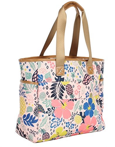 Lily Bloom Pattern 14 Inches Handbag for Women, Large Capacity Tote Bag Satchel Shoulder Bag - Image 2