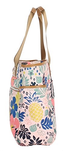 Lily Bloom Pattern 14 Inches Handbag for Women, Large Capacity Tote Bag Satchel Shoulder Bag - Image 4