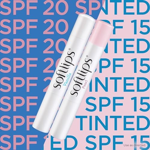 Softlips Daily Lip Moisturizer For Very Dry Lips With SPF, Pearl Tint & Vanilla Flavor Lip Balm, Hydrates, Soothes & Prevents Dry, Chapped Lips, Smooth Glide Formula, 2 Pack (12x0.14 oz) - Image 4