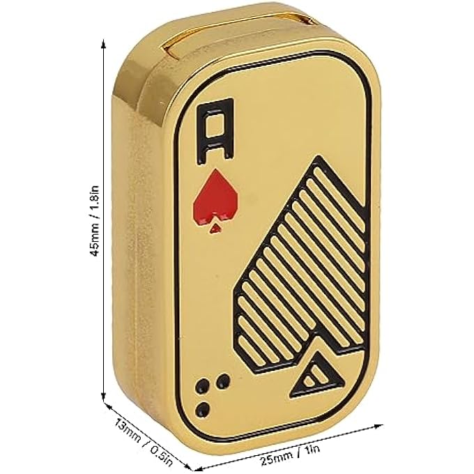 Nurnesy Fidget Slider, Metal Poker Push Card, Fidget Clicker, Toys for Adults Teens, Relieve Stress Anxiety ADHD, Gifts for Boyfriend, Husband and Father (Gold) - Image 2