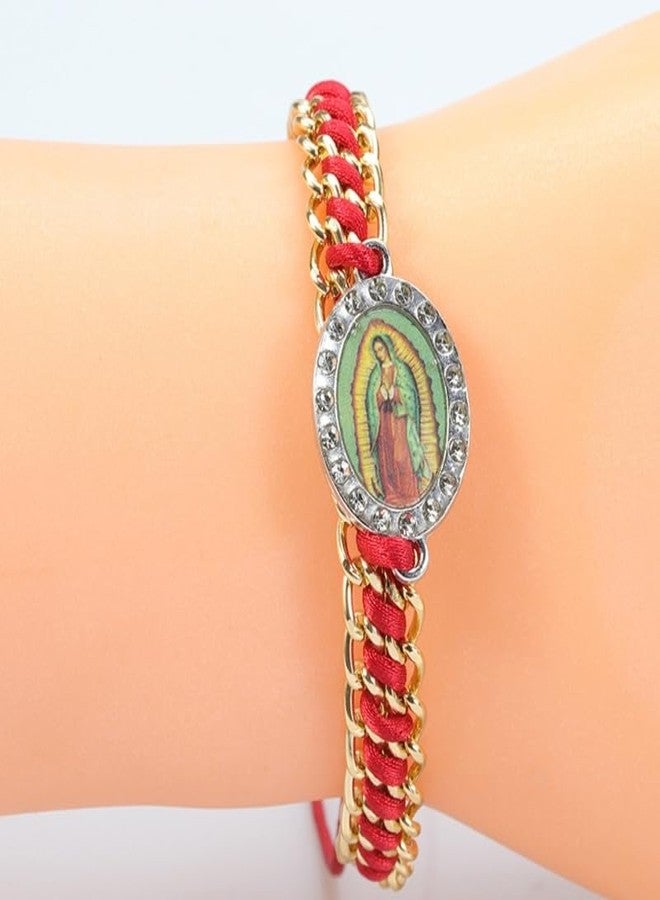CATSELURRY Virgin Mary Bracelet Virgin Maria Spot Drill Bracelet Hand-Woven Bracelet Can Worn By Men And Women As Gifts Or Prayer Bracelet 4-Color - Image 4