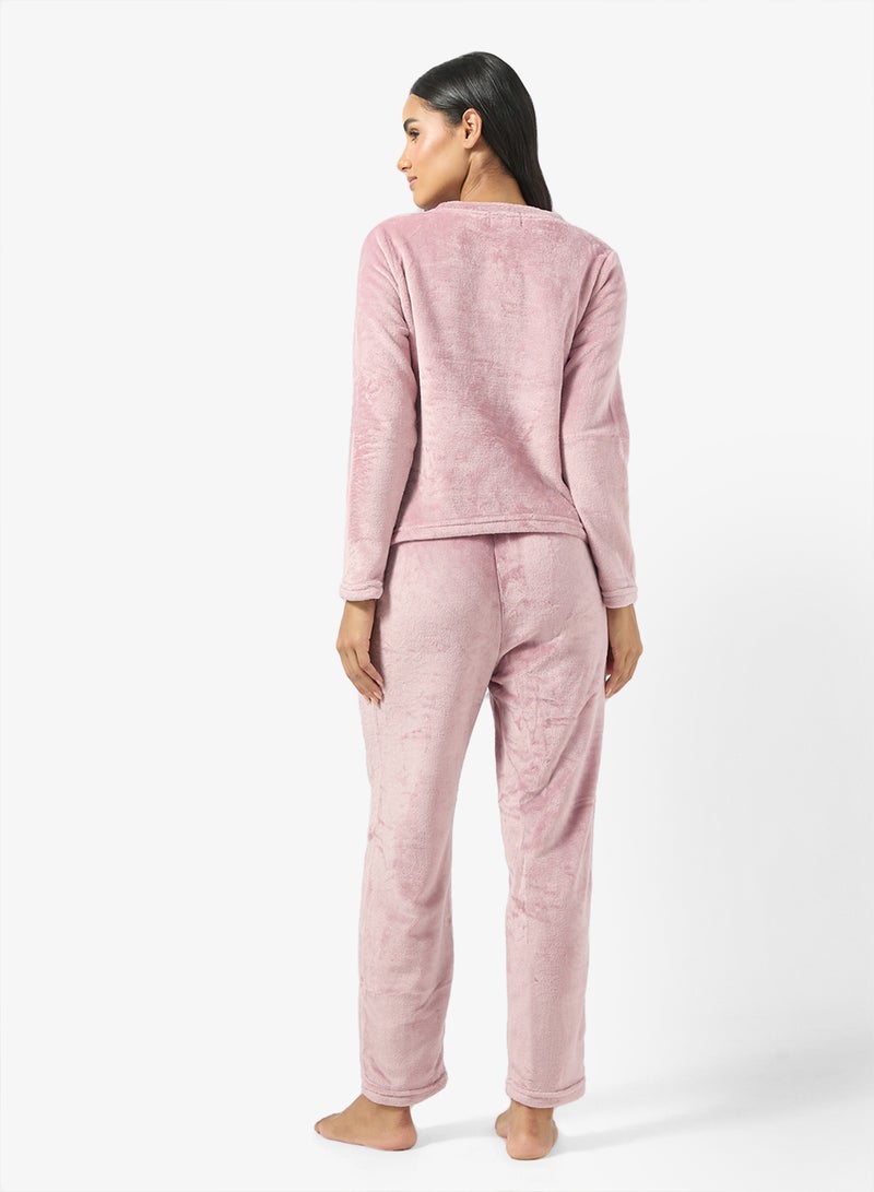 Ginger Cozy Fleece Top & Pant Set - Image 2