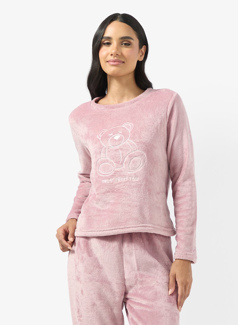 Ginger Cozy Fleece Top & Pant Set - Image 3