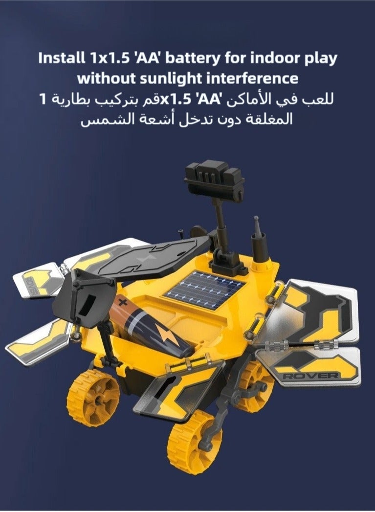 Solar Powered Mars Rover STEM Kit - DIY Science Project for Kids Ages 6+, Educational Engineering Toy with Real Solar Panel, Perfect for School Science Fair & Birthday Gift