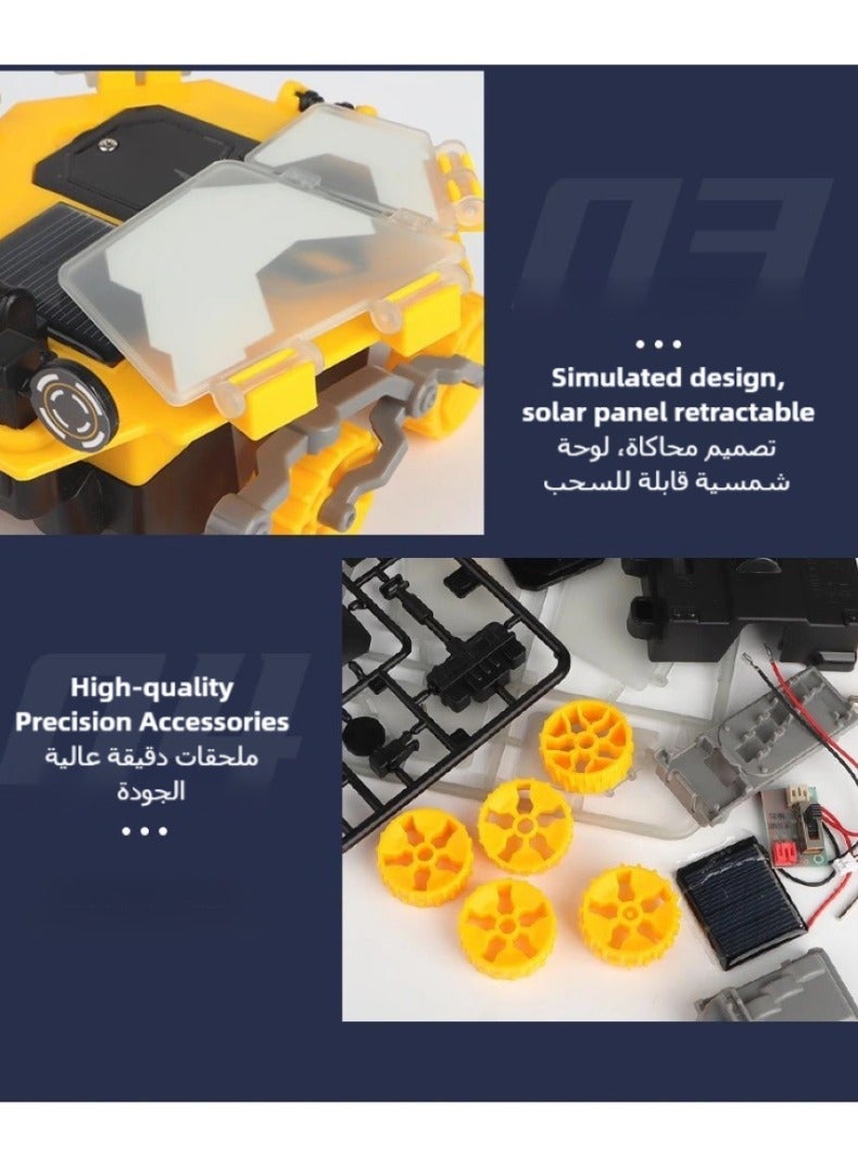 Solar Powered Mars Rover STEM Kit - DIY Science Project for Kids Ages 6+, Educational Engineering Toy with Real Solar Panel, Perfect for School Science Fair & Birthday Gift