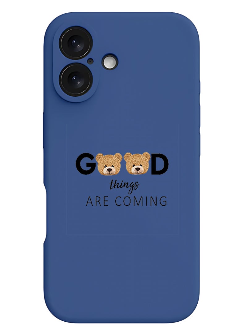 Theodor Protective Slim Fit Case Liquid Silicone Cover with Full Body Protection Anti-Scratch Shockproof Case For Apple iPhone 17 (Blue) Good thingsa are coming - Image 1